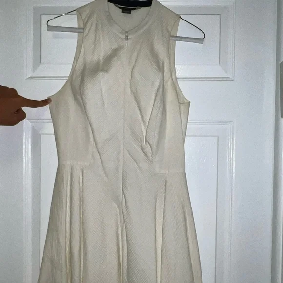 off white flowy dress One Shoulder Hidden back zipper/clasp Darling Daydream Off White Midi
